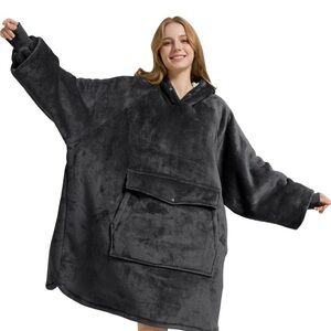 Gray Wearable Blanket Hoodie